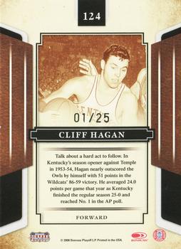 2008 Donruss Sports Legends - Mirror Gold #124 Cliff Hagan Back