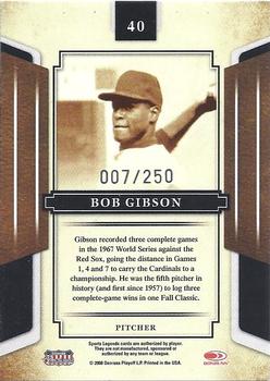 2008 Donruss Sports Legends - Mirror Red #40 Bob Gibson Back