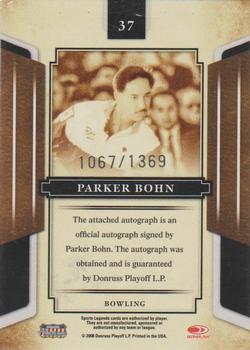 2008 Donruss Sports Legends - Signatures Mirror Red #37 Parker Bohn III Back