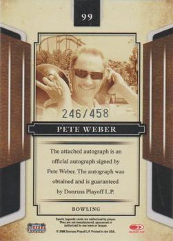 2008 Donruss Sports Legends - Signatures Mirror Red #99 Pete Weber Back