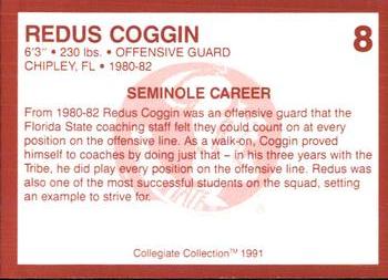 1990-91 Collegiate Collection Florida State Seminoles #8 Redus Coggin Back