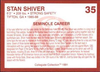 1990-91 Collegiate Collection Florida State Seminoles #35 Stan Shiver Back