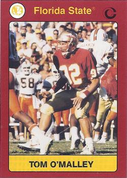 1990-91 Collegiate Collection Florida State Seminoles #52 Tom O'Malley Front