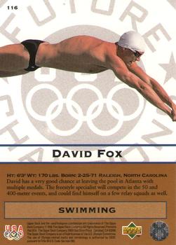 1996 Upper Deck USA Olympicards #116 David Fox Back