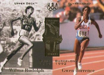 1996 Upper Deck USA Olympicards #132 Wilma Rudolph / Gwen Torrence Front