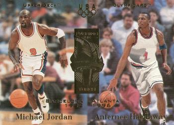 1996 Upper Deck USA Olympicards #134 Michael Jordan / Anfernee Hardaway Front
