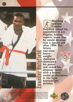 1996 Upper Deck USA Olympicards #17 Evander Holyfield Back