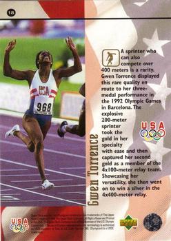 1996 Upper Deck USA Olympicards #18 Gwen Torrence Back
