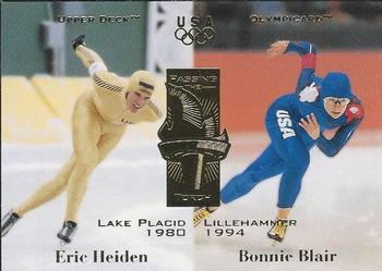 1996 Upper Deck USA Olympicards #126 Eric Heiden / Bonnie Blair Front