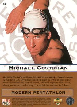 1996 Upper Deck USA Olympicards #97 Michael Gostigian Back