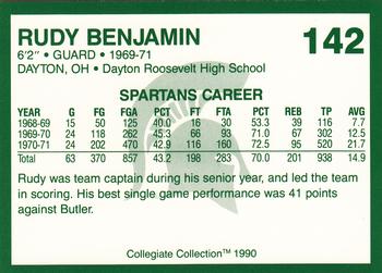 1990 Collegiate Collection Michigan State Spartans #142 Rudy Benjamin Back