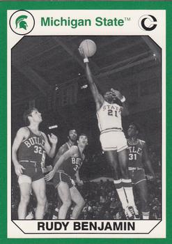 1990 Collegiate Collection Michigan State Spartans #142 Rudy Benjamin Front