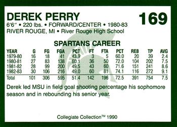 1990 Collegiate Collection Michigan State Spartans #169 Derek Perry Back