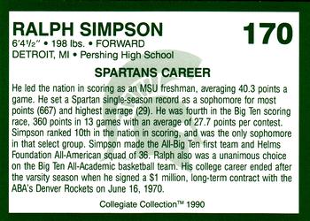 1990 Collegiate Collection Michigan State Spartans #170 Ralph Simpson Back