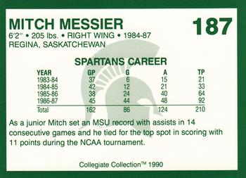 1990 Collegiate Collection Michigan State Spartans #187 Mitch Messier Back