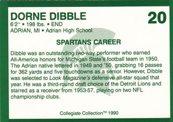 1990 Collegiate Collection Michigan State Spartans #20 Dorne Dibble Back