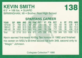 1990 Collegiate Collection Michigan State Spartans #138 Kevin Smith Back