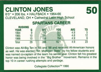 1990 Collegiate Collection Michigan State Spartans #50 Clinton Jones Back
