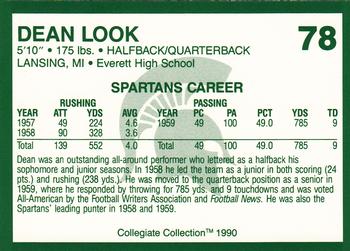 1990 Collegiate Collection Michigan State Spartans #78 Dean Look Back