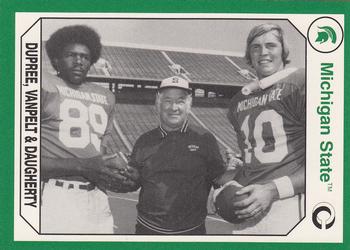 1990 Collegiate Collection Michigan State Spartans #92 Dupree, VanPelt & Daugherty Front
