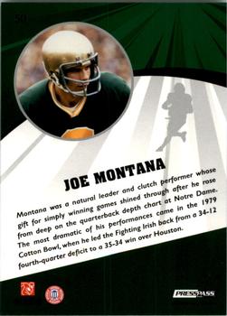 2009 Press Pass Fusion #50 Joe Montana Back