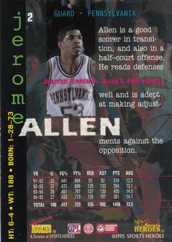 1995 Signature Rookies Fame and Fortune #2 Jerome Allen Back
