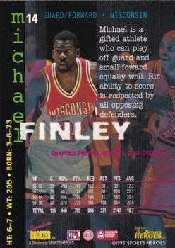 1995 Signature Rookies Fame and Fortune #14 Michael Finley Back