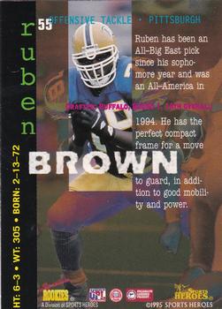 1995 Signature Rookies Fame and Fortune #55 Ruben Brown Back