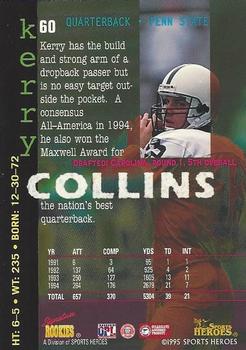 1995 Signature Rookies Fame and Fortune #60 Kerry Collins Back