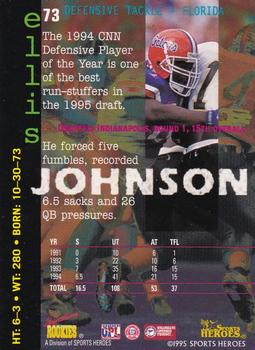 1995 Signature Rookies Fame and Fortune #73 Ellis Johnson Back