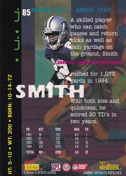 1995 Signature Rookies Fame and Fortune #85 J.J. Smith Back