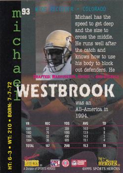 1995 Signature Rookies Fame and Fortune #93 Michael Westbrook Back