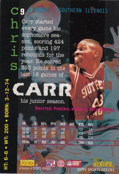 1995 Signature Rookies Fame and Fortune #9 Chris Carr Back