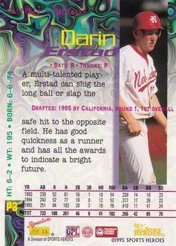 1995 Signature Rookies Fame and Fortune - #1 Pick #P3 Darin Erstad Back
