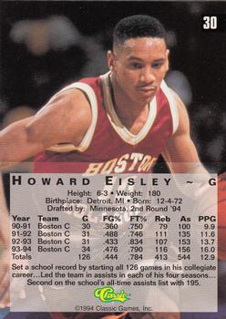 1994 Classic Four Sport - Gold #30 Howard Eisley Back