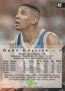 1994 Classic Four Sport - Gold #42 Gary Collier Back
