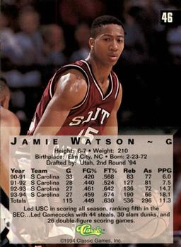 1994 Classic Four Sport - Gold #46 Jamie Watson Back