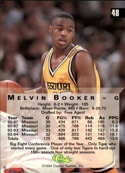 1994 Classic Four Sport - Gold #48 Melvin Booker Back