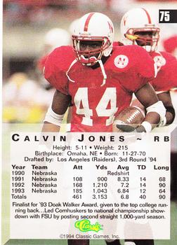 1994 Classic Four Sport - Gold #75 Calvin Jones Back