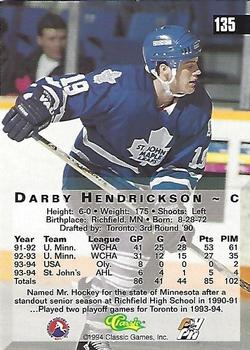 1994 Classic Four Sport - Gold #135 Darby Hendrickson Back
