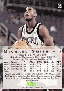 1994 Classic Four Sport - Printer's Proofs #35 Michael Smith Back