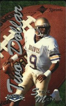 1994-95 Classic Assets - Phone Cards $2 #NNO Steve McNair Front