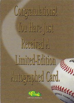 1995-96 Classic Five Sport Signings - Autographs #NNO Doug Million Back
