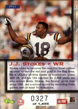 1995 Classic Five Sport - Fast Tracks #FT11 J.J. Stokes Back