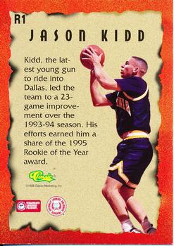 1995 Classic Five Sport - On Fire #R1 Jason Kidd Back
