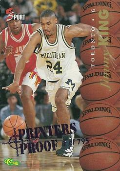 1995 Classic Five Sport - Printer's Proofs #33 Jimmy King Front
