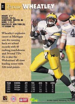 1995 Classic Five Sport - Printer's Proofs #59 Tyrone Wheatley Back
