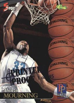 1995 Classic Five Sport - Printer's Proofs #200 Alonzo Mourning Front