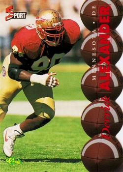 1995 Classic Five Sport - Red Die Cuts #53 Derrick Alexander Front
