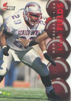 1995 Classic Five Sport - Red Die Cuts #55 Mark Fields Front